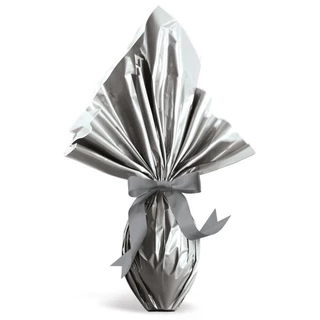 Saco Express para Ovos de 350g a 500g - Prata - 5 unidades - 39x39cm - Cromus Páscoa - Rizzo em Oferta na Shopee