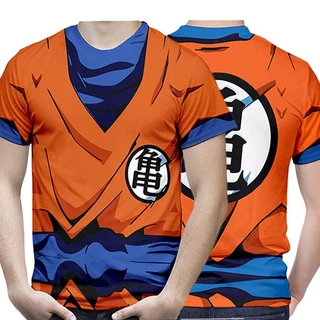 Camisa Camiseta de Uniforme Goku DragonBall Z GT 3D Unissex