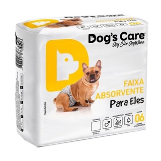 Fralda Descartável Higiênica P/cães Macho Dogs Care 06 Un P