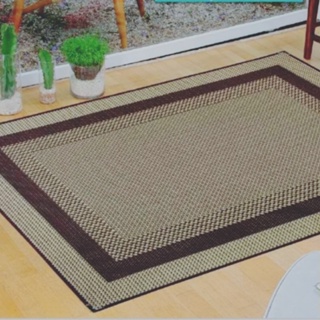 Tapete Para Sala Quarto Sisal 1,00x1,50m Marrom Bege Facil Limpar Lancer