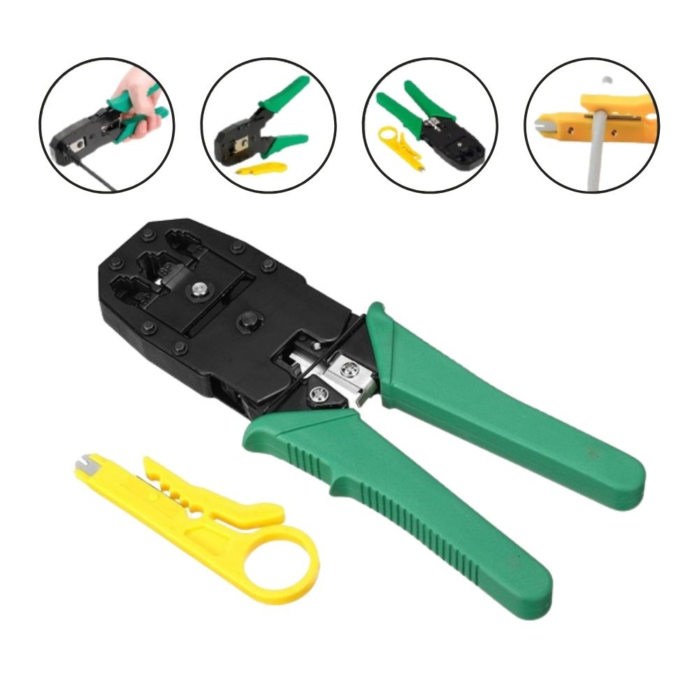 Kit Alicate de Crimpar Cabo de Rede RJ45 + Decapador | Shopee Brasil