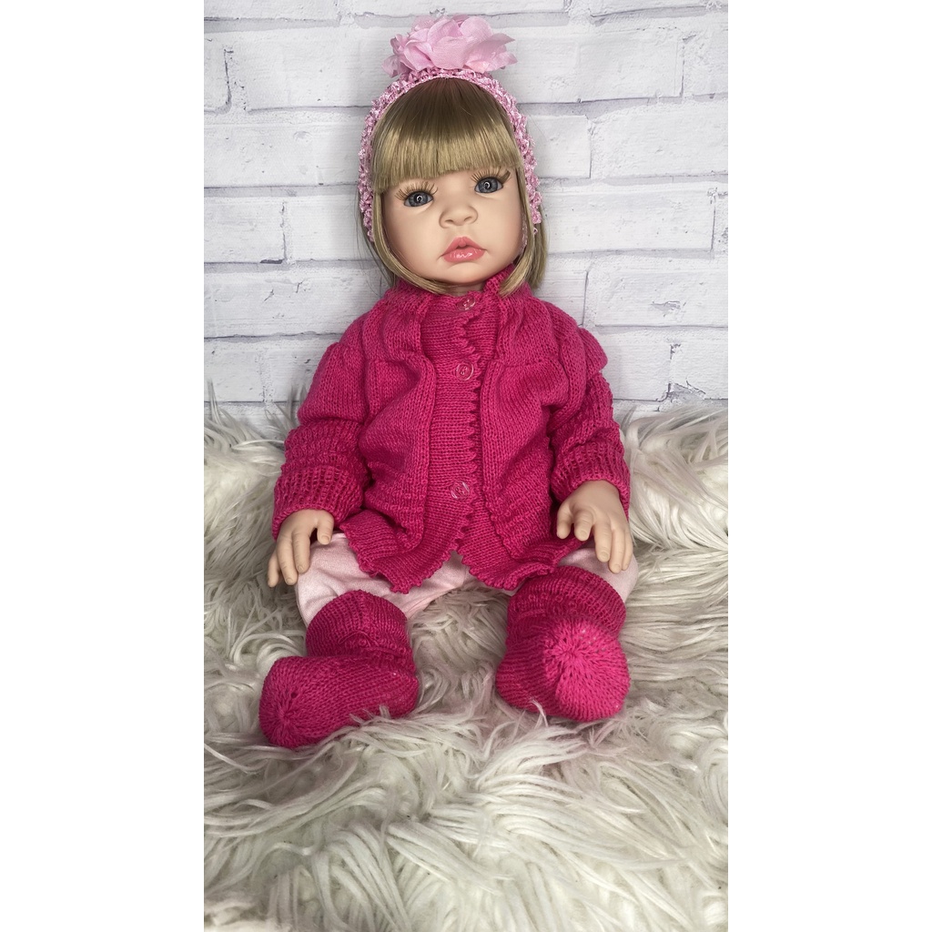 Boneca Bebe Reborn Silicone Girafinha Loira Com Vários Itens - Carrefour