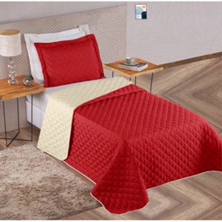Cobre Leito Solteiro 2pc Matelado Soft Bed Dupla face Vermelho