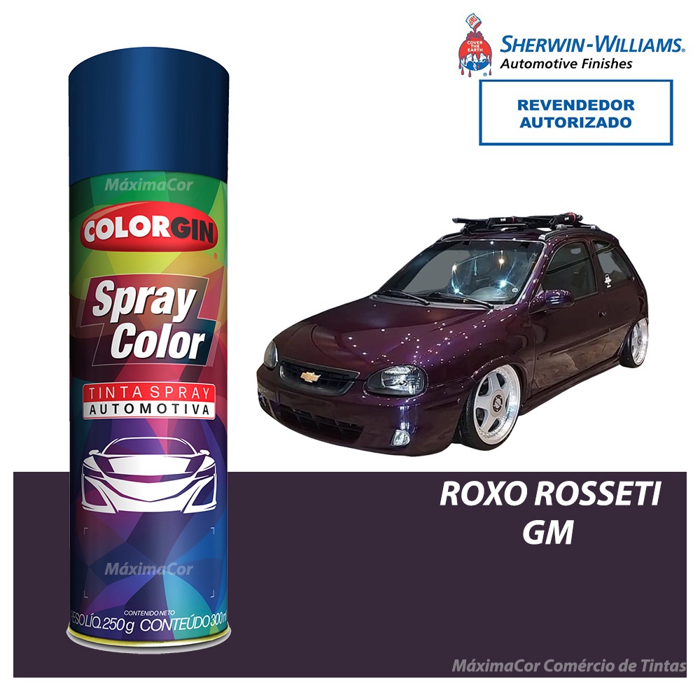 Tinta Spray Automotivo Roxo Rosseti Perolizado GM 300ml | Shopee Brasil