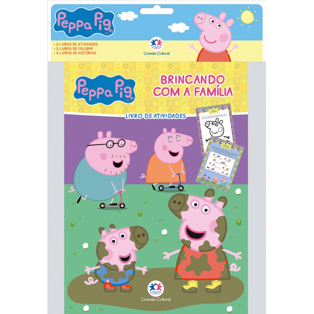 Desenhar e Pintar Passo a Passo Desenho da Peppa Pig e George brincando com  brinquedos Educativos 