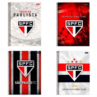 Kit Combo 2 Cadernos Espiral Time São Paulo 1 Matéria 80 Folhas Volta As Aulas Foroni