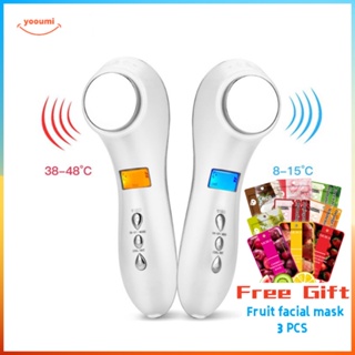 Massageador Facial quente e frio para limpeza lifting rejuvenescimento