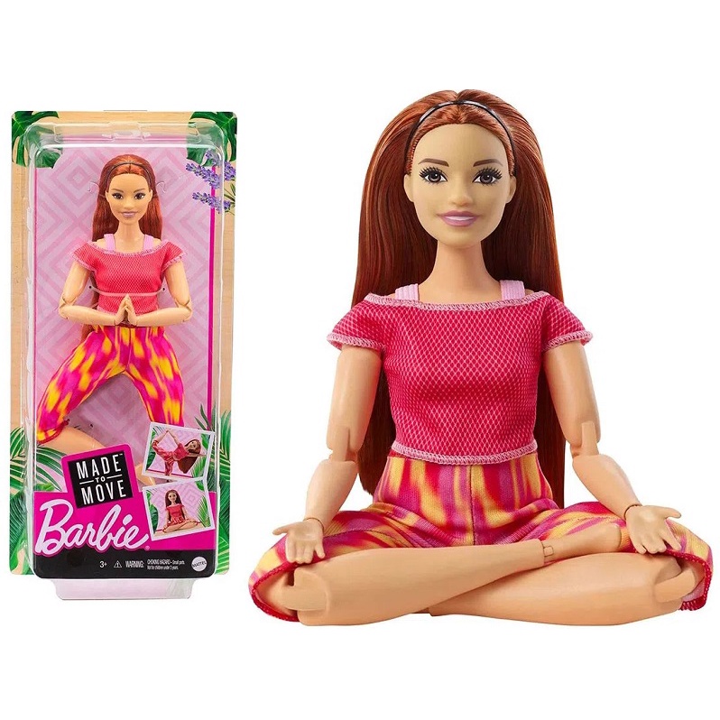 Boneca Barbie Feita Para Mexer Ruiva Com 22 Pontos de Articulação
