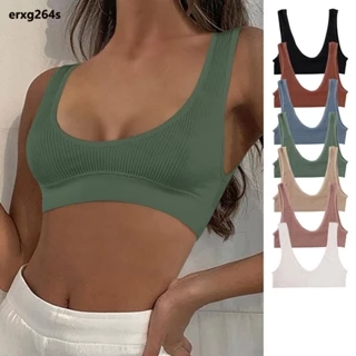 Japonês Bonito Mulheres De Volta Roupa Interior De Algodão Sem Fio Menina Camisola Mangas U-Em Forma De Lingerie Esportes Conforto Tubo Superior