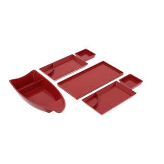 Kit Sushi Em Casa Coza 6 Peças Vermelho