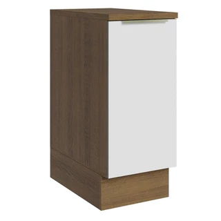 Balcão 35 cm 1 Porta Rustic/Branco Veludo Lux Madesa em Oferta na Shopee
