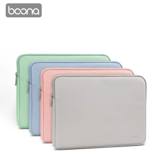 baona/RT Capa De Couro Macio Bolsa Para Laptop À Prova D'água Macbook Air Pro M1 M2 Thinkpad Superfície 11 12 13 14 15 16 17 Polegadas