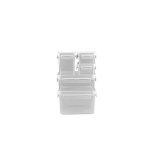 Conjunto De Potes Herméticos Com Tampa Coza Flap 5 Peças Modular Branco