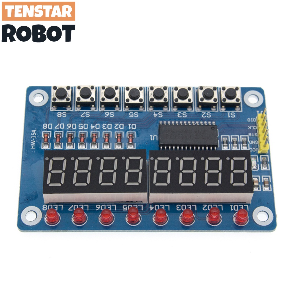 Visor Chave Para O Novo Tubo LED Digital AVR 8-Bit TM1638 Módulo ...