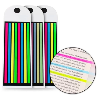 Kit 3 Blocos Notas Adesiva Para Marca Pagina Livro Anotaçao
