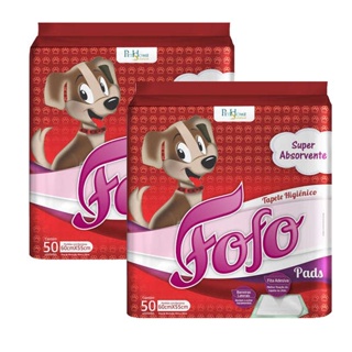 Kit 2 Tapetes Higiênicos Fofo Pads C/50 Unidades