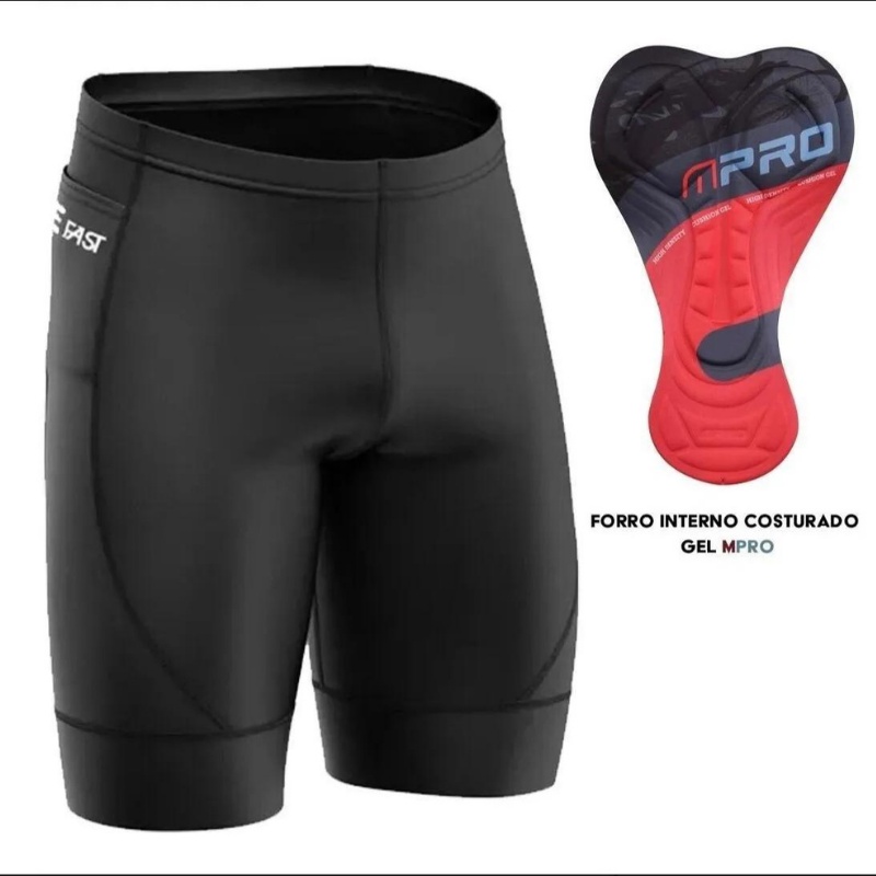 Bermuda Masculino Para Ciclismo Forro de GEL Com Dois Bolsos - Super Confortável