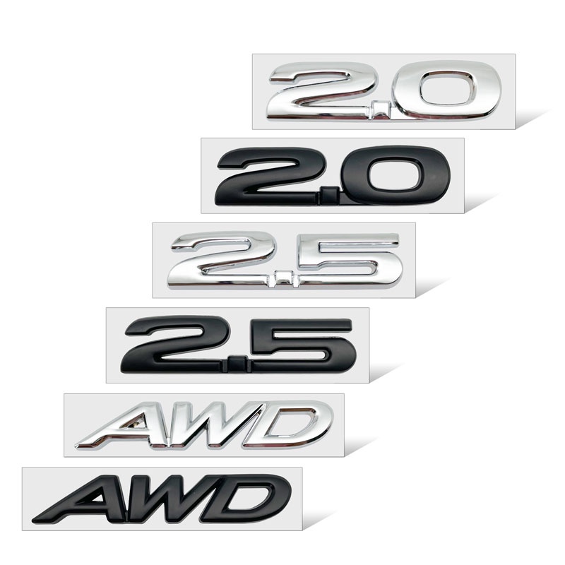 Miです₊⁎⁺˳✧༚ Car Sticker Metal 2.0 2.5 AWD Emblem Badge Decal for Mazda MS