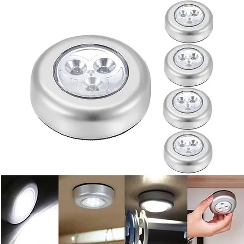 Luci LED Adesive A Batteria - 6 Pezzi Con Touch, Per Armadi, Scale E Cucina - Bianco