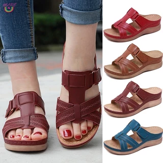 Sandálias Ortopédicas Femininas De Salto Ortopédico Sobre Os Dedos Abertos Mules Shoes