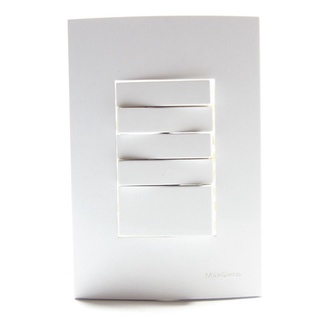 Conjunto 4x2 Interruptor 5 Teclas Para Ligação Simples Sleek Margirius