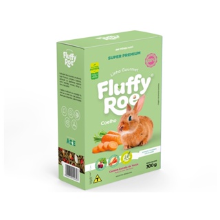 Alimento para Roedores Super Premium Fluffy Roe Coelho Gourmet 300Gr