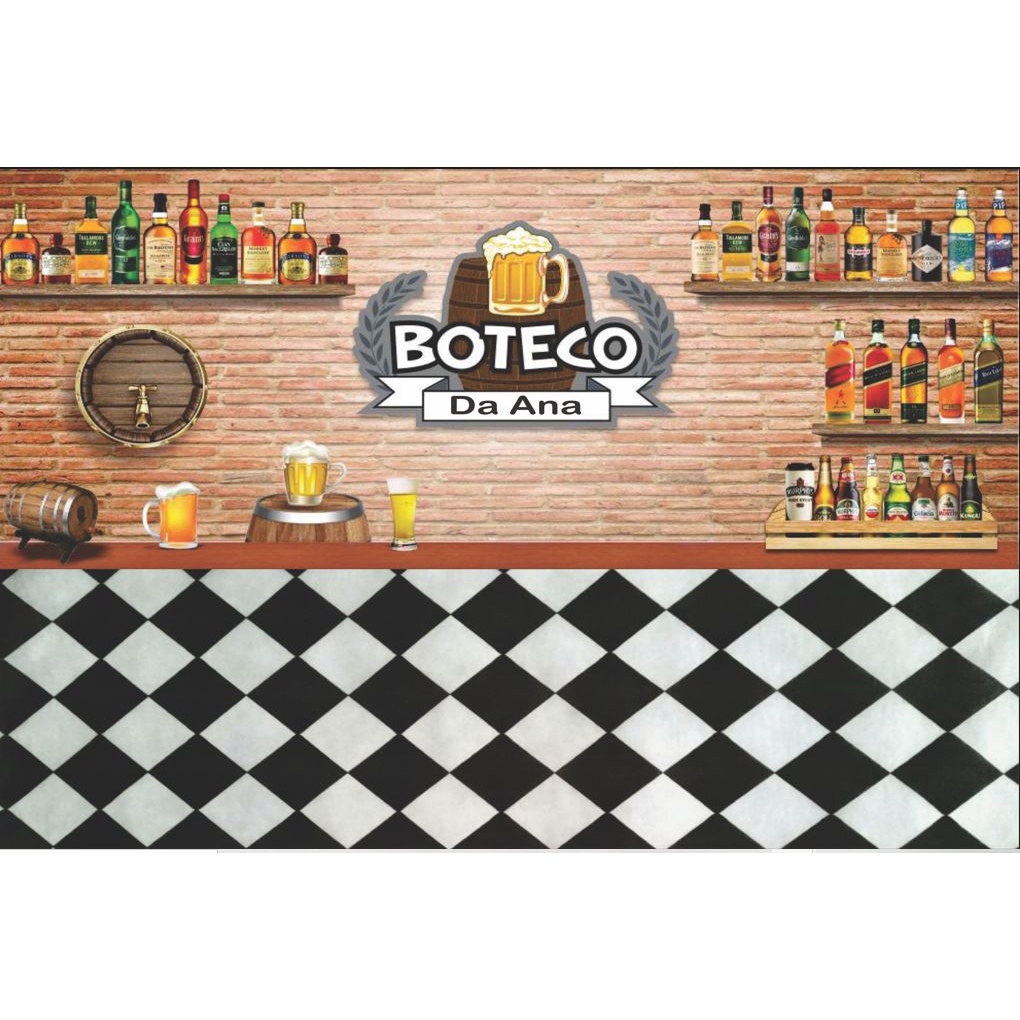 Painel em Lona - Tema Boteco (Personalizado com o nome) | Shopee Brasil