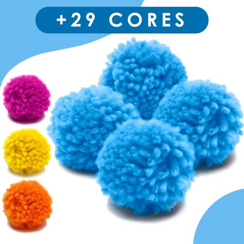Pom Pom De Lã Fofinhos - 25mm - Pacote C/100 Unidades | Shopee Brasil