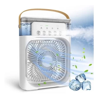 Mini Ar Condicionado Ventilador Umidificador Climatizador e Ventilador Portátil Mini Recarregável Usb
