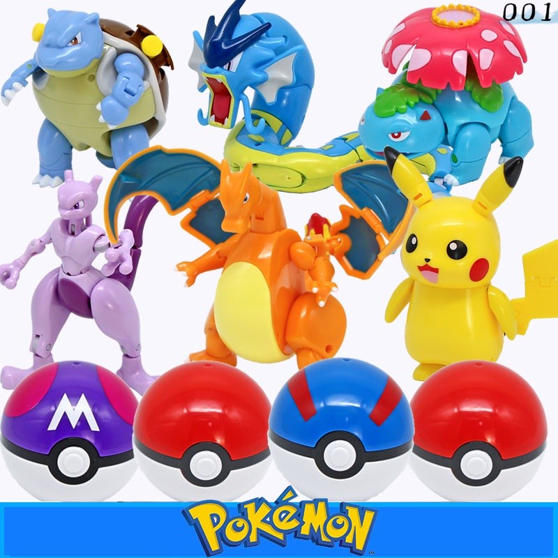 1pcs Brinquedos de transformação Figuras De Pokemon Caixa De Anime