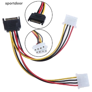[15Pin SATA Macho Para Cabo Duplo De 4 Pinos molex Fêmea ide hdd power harddrive [Saída]