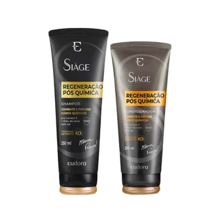 Kit Eudora Siáge Regeneração Pós Química 4D - Shampoo e Condicionador em Oferta na Shopee