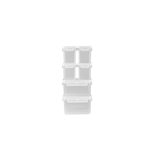 Conjunto De Potes Herméticos Com Tampa Coza Flap 6 Peças Branco