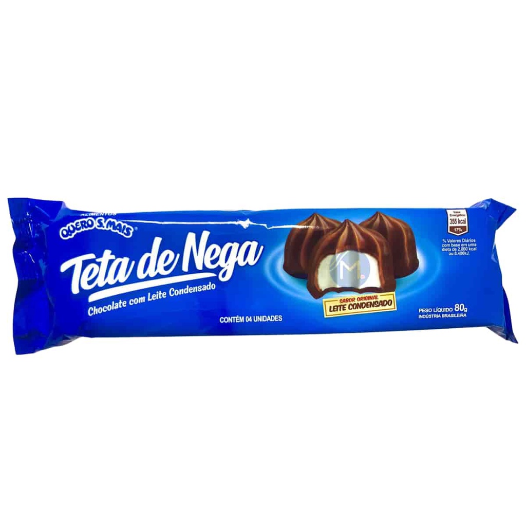 Teta de Nega Chocolate com Leite Condensado Quero Mais 80g | Shopee Brasil