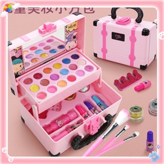 Crianças maquiagem cosméticos jogar caixa princesa maquiagem menina  brinquedo jogo conjunto batom sombra olho segurança não tóxico brinquedos  kit para