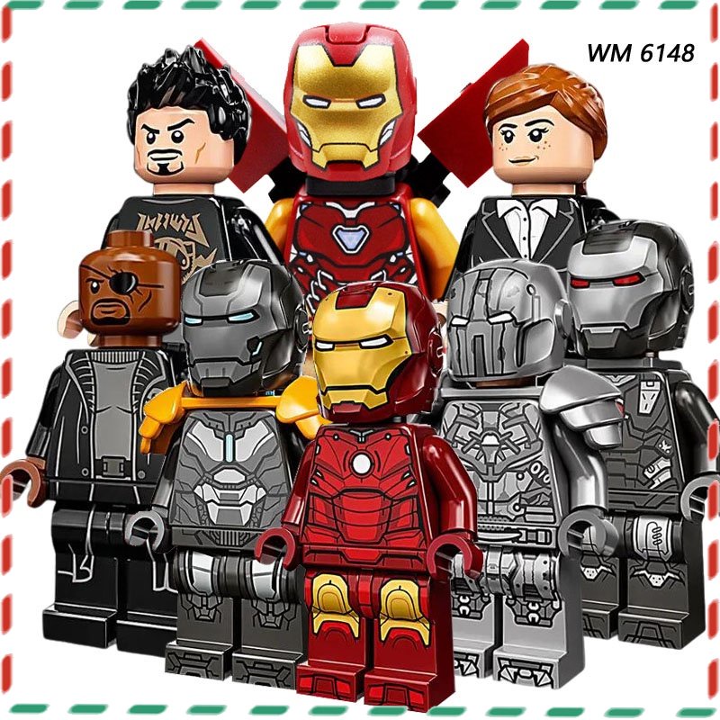 Brinquedos De Aprendizagem Para Crianças Brinquedo Tony Building Block Doll Nano Minifigures Iron Man Model Toys