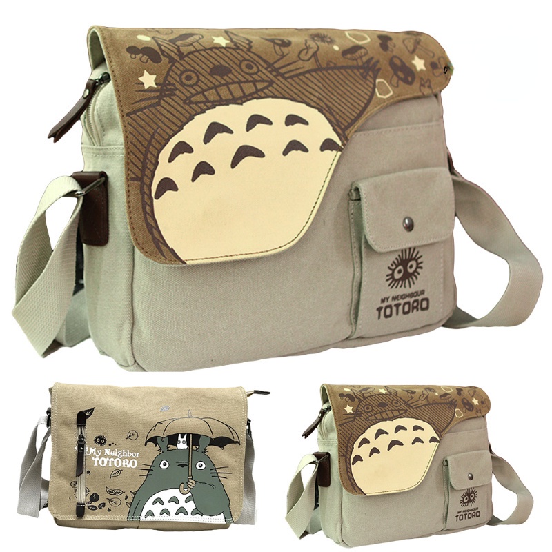 Bolsa tiracolo de lona de anime Totoro 2023