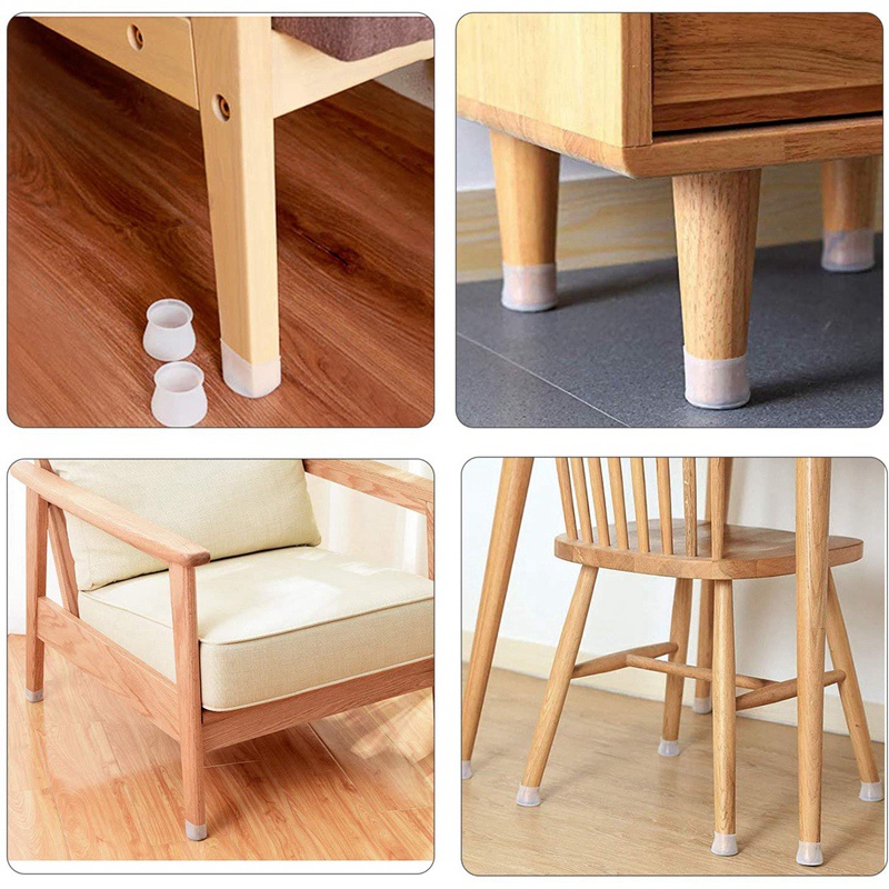 Kit 24 Pecas Protetor Para O Pe Da Cadeira/Mesa De Silicone