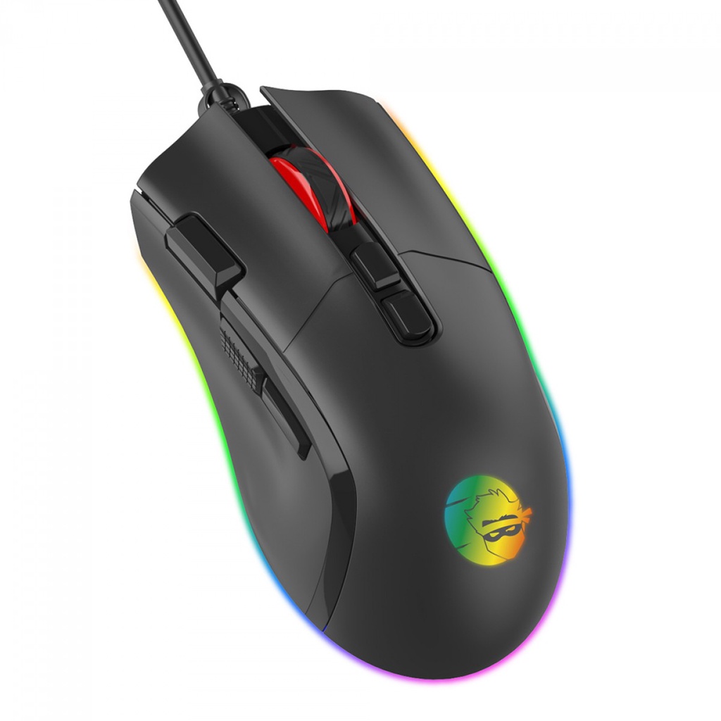 Mouse Gamer Ninja Darui, RGB, 12000 DPI, 8 Botões Programáveis, Black