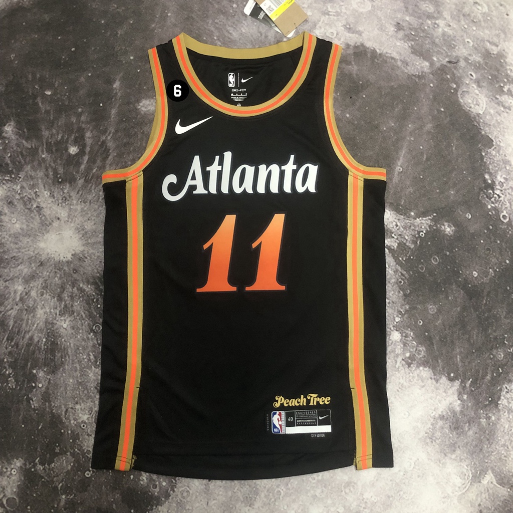 NBA Atlanta Hawks Trae Young Black 2023 Swingman City Edition Bordado ...