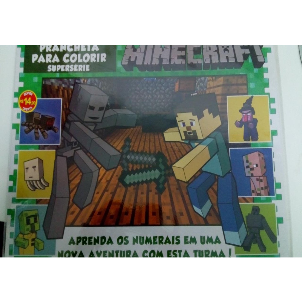 Prancheta Para Colorir  Pró Games - Minecraft