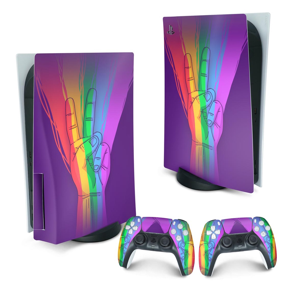 Skin PS5 Playstation 5 Adesivo - Rainbow Colors Colorido | Shopee Brasil