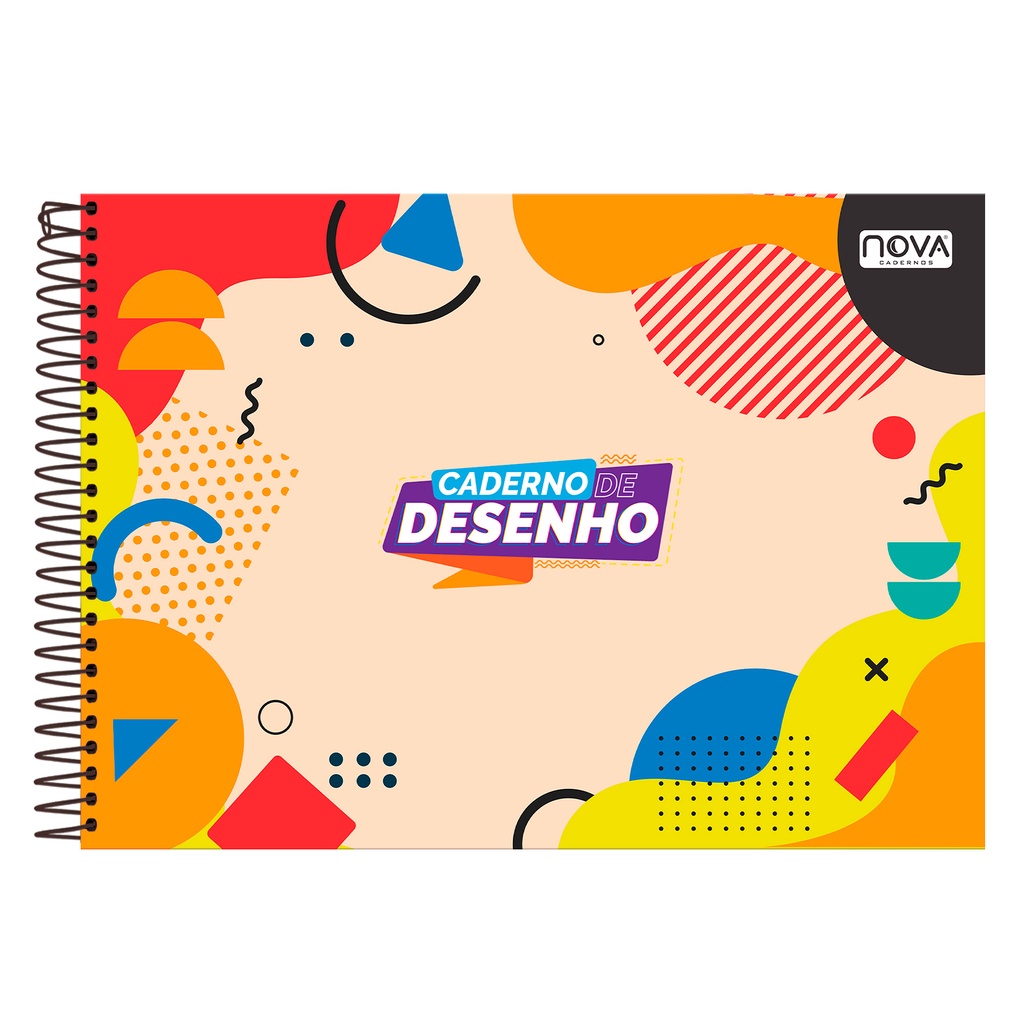 Caderno De Desenho Escolar Grande Espiral Capa Dura | Shopee Brasil