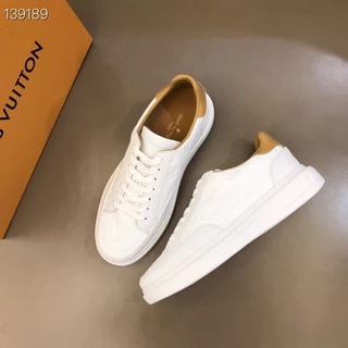 Alta Qualidade VUITTON2022 Lace-Up Cowhide LOUIS Sapatos Masculinos De Rua Casual Solado Grosso Tênis Combina Com Tudo Gravação HDMY