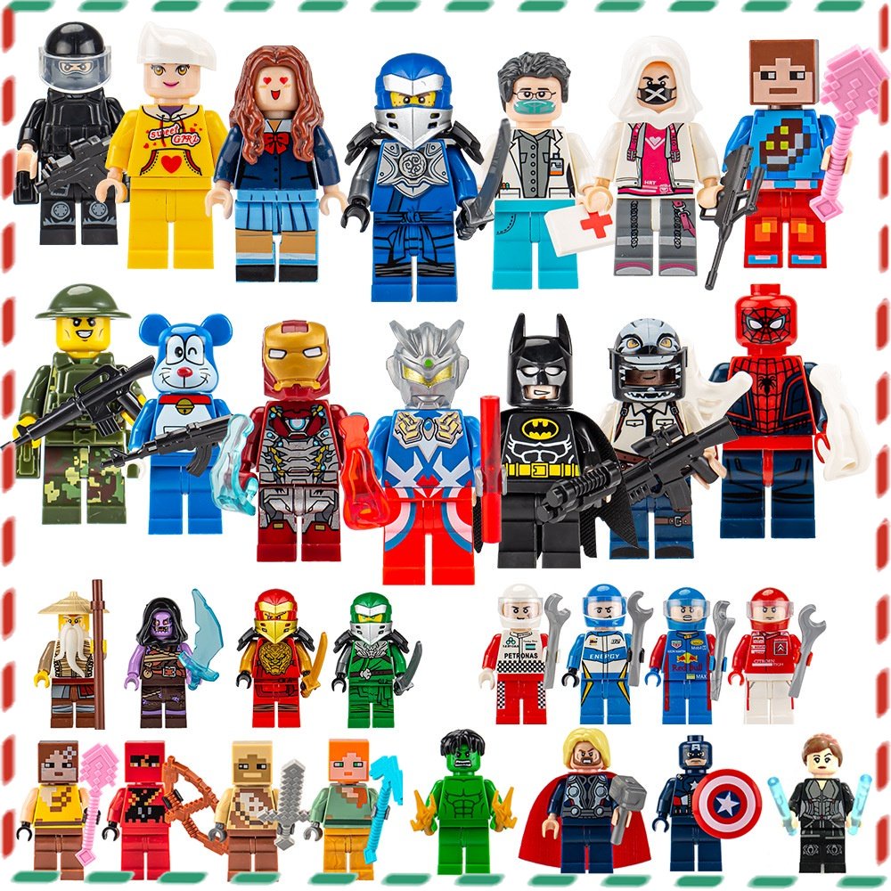 8pcs Building Block Toys minifigures Militares Brinquedos Montados Boneco Modelo Nano