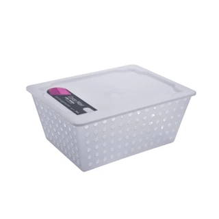 Cesta Organizadora Com Tampa Coza One Maxi 12,9 Litros 39 x 30 x 16,8 cm Natural em Oferta na Shopee