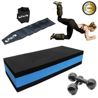 Kit funcional Em Casa = Caneleira 3 Kg + Step + Halter 2kg
