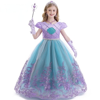 Fantasia de Sereia Infantil Ariel 2 a 10 Anos C/Cauda Azul (P - 2)