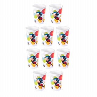 Kit 10 Copos Mickey 320 ml Plástico Plasútil Páscoa
