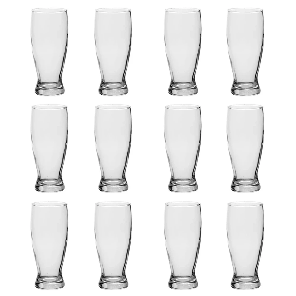 Jogo de Copos de Vidro 12 peças Tulipa Chopp Cerveja 325ml